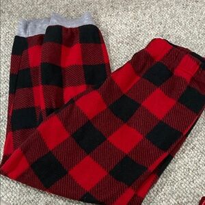 Red and Black Plaid Pajama pants kids large (10/12)